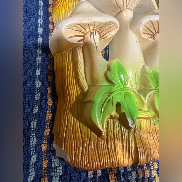 Vintage Mid-Century Mushroom Wall Décor - Set of 2 - Picture 2 of 6